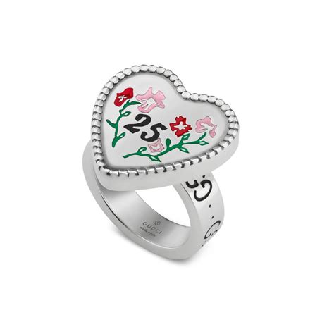 gucci ring herz|Gucci heart ring silver.